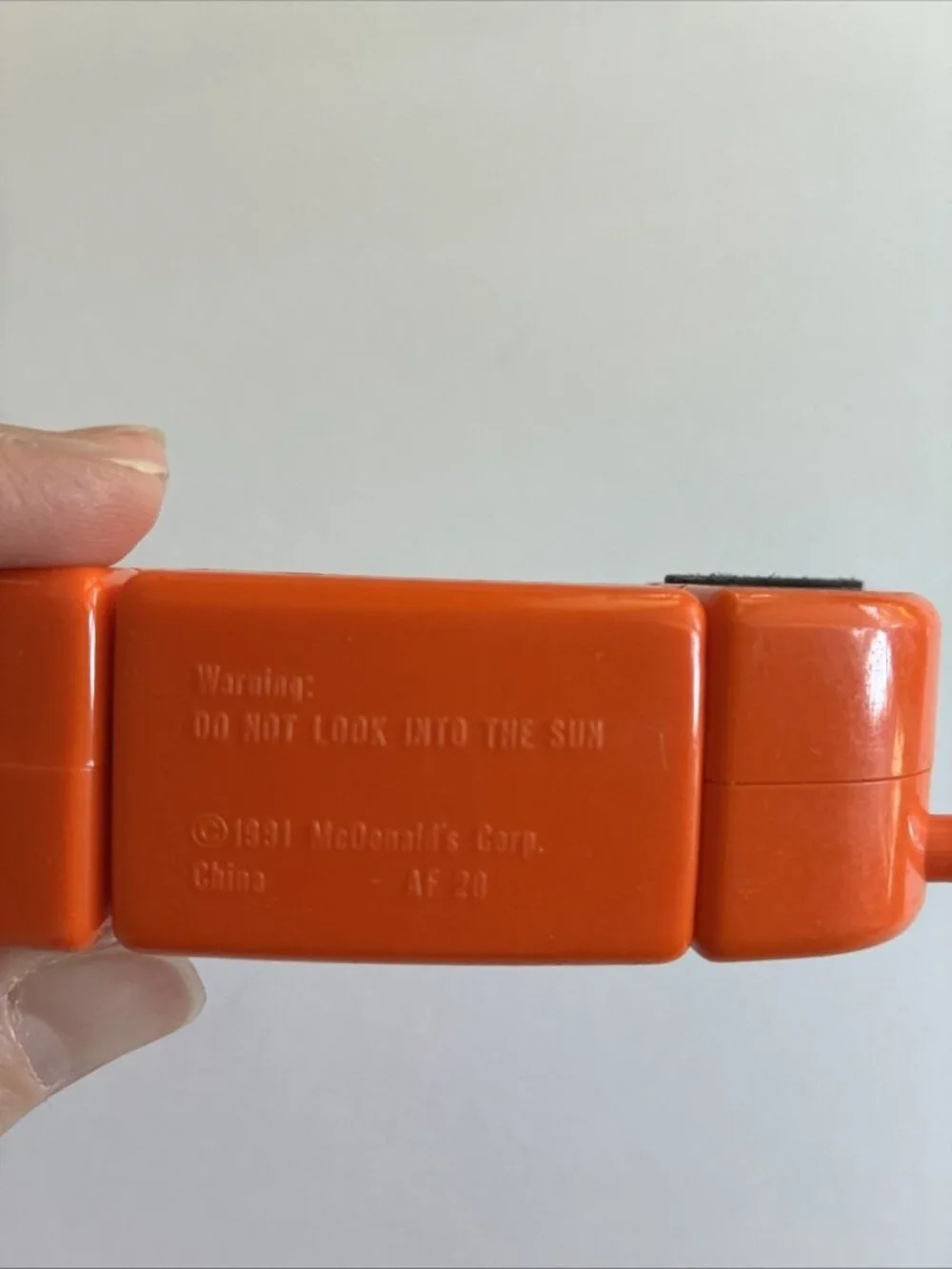 1991 McDonalds Search Team Cell Phone Periscope Happy Meal Toy Orange